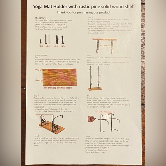 Yoga Mat Holder w/Shelf & Hooks Wall Mount Workout Gym Accessories Storage Rack - Picture 7 of 11